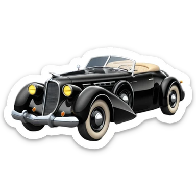  the animated 1990’s series Batmobile based on 1936 cord 812 sticker
