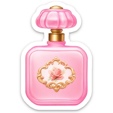 Vintage pastel pink perfume bottle  sticker