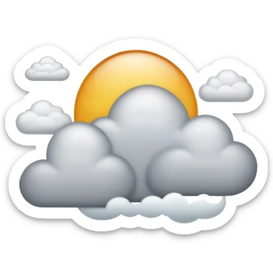 Cinematic Realistic Altostratus Emoji, Soft and gray, with mid-level clouds spreading evenly across the sky. The clouds create a smooth, overcast layer that dulls the sun’s light, giving the world a peaceful, muted tone. Soft glowing outline, capturing the essence of calm, muted skies and gentle transitions in an altostratus cloud! sticker
