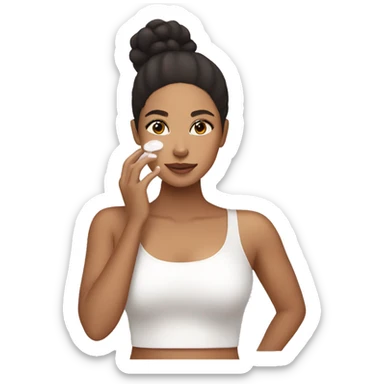 lightskin women doing her skincare sticker