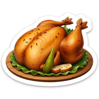 round slice chicken rost sticker