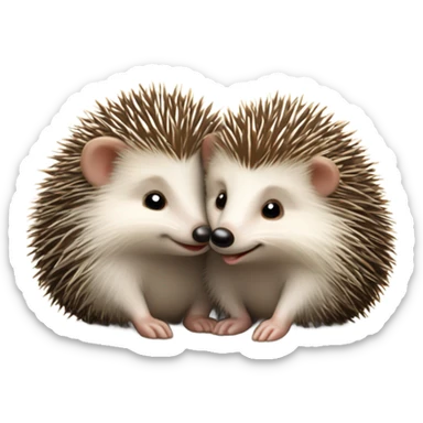 Hedgehogs love each other’s  sticker