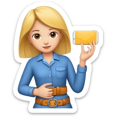 belt in girl hand sticker