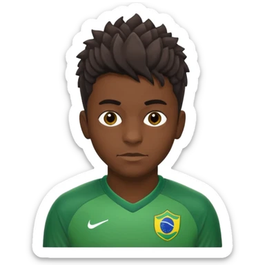 Brazilian black football player with eccentric haircut sticker