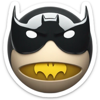 3d sphere with a cartoon Batman skin texture sticker
