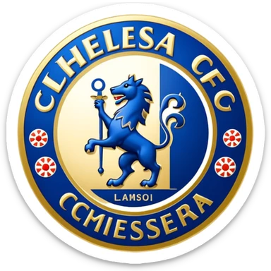 Chelsea FC logo with minimal details sticker