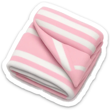 Cute pink and white folded blanket sticker