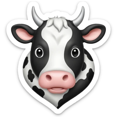 cuore con il colore mucca sticker