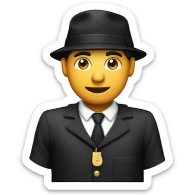 Ladrón con gorro negro camisa de rallas blanca y negras y con un bolsa de dinero en la mano sticker