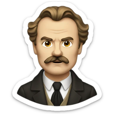 Nietzsche sérieux sticker