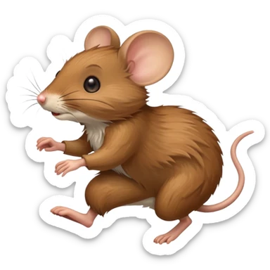 field mouse running sticker