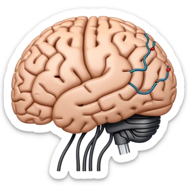 a brain realted to artificial intelligent sticker