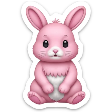 Pink rabbit sticker