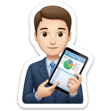 customized investment plan with man sticker