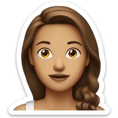 Woman brown hair drink whisky sticker