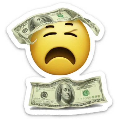 A bundle of crying emoji dollars sticker