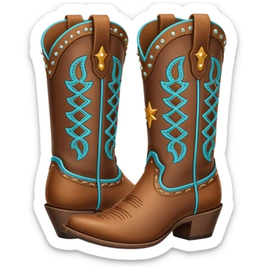 cowgirl boots cute sticker