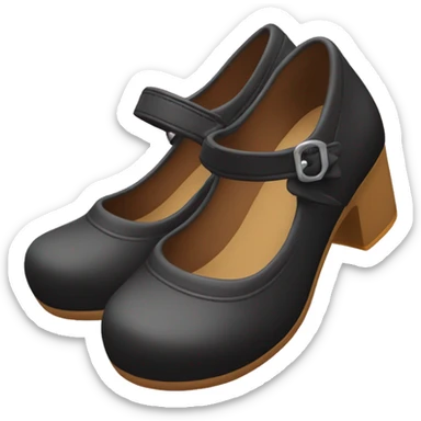 Black Mary Jane’s schoolgirl shoes sticker