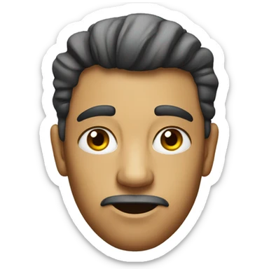 Smirk giving side eye sticker