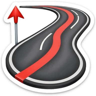 create a realistic emoji showing logistics route sticker