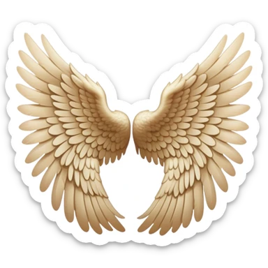 Angel wings beige  sticker