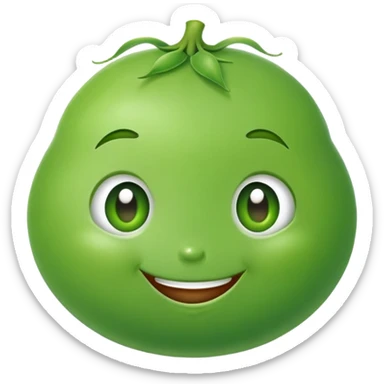 cute smiling green pea sticker