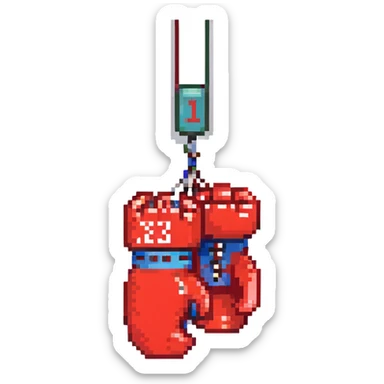 красные боксерские перчатки с надписью "23", no background sticker