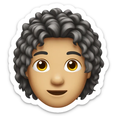 Loin with mullet hairstyle  sticker