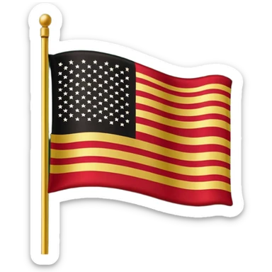 Black American heritage flag sticker