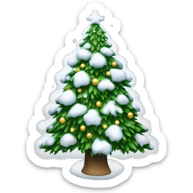 christmas tree with snow sticker