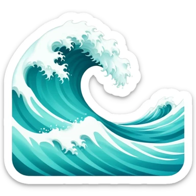 ocean wave sticker