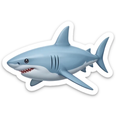 shark with light blue color, no shoes sticker