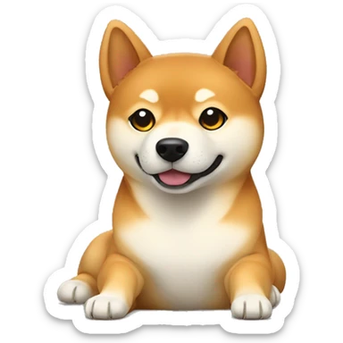 Shiba Inu laying sticker