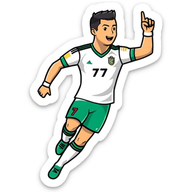 Cristiano Ronaldo celebrating a goal sticker