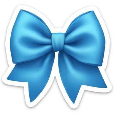 Blue bow sticker