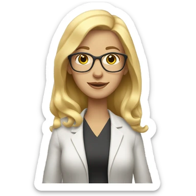 Mid tone teacher with blonde hair  sticker