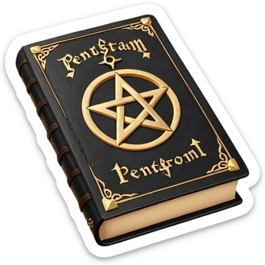 black magic book sticker