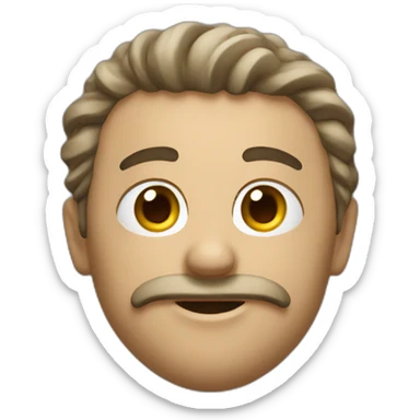 Homme avec ventouse sur la tête sticker