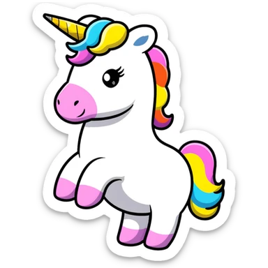 very interested unicorn sticker