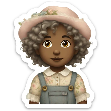 Shabby chic toddler sticker