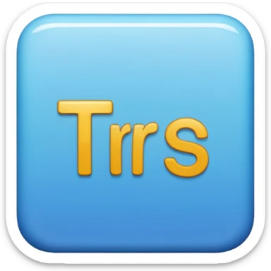 A square that says ttrs on it sticker