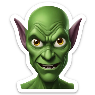 Green goblin whispering sticker