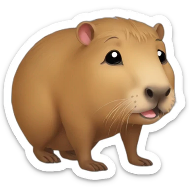 The capybara is crying sticker