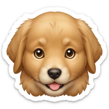 Golden Baby dog face 🐶 sticker