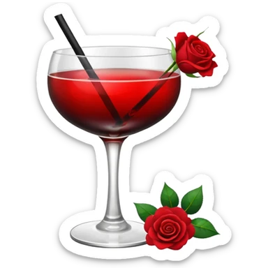 🍸+🍹+🖤+🌹 sticker