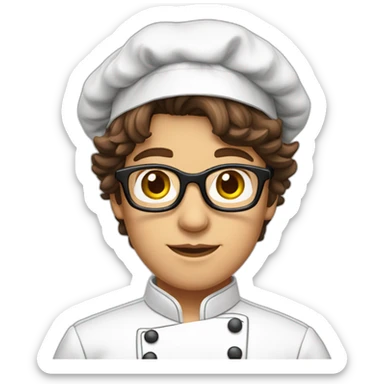 chef-young-glasses-hat-lechuge-brownhair sticker