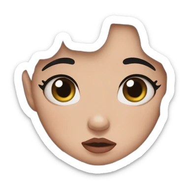 melanie martinez cry baby with brown hair sticker