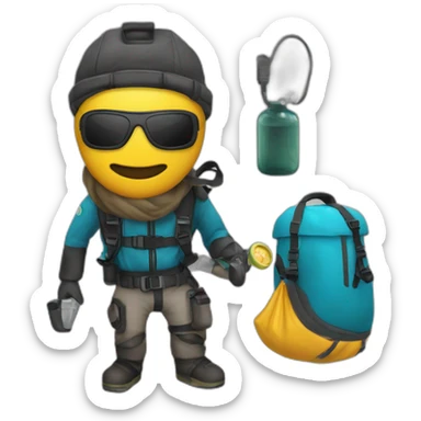 Funny choiceFunny choice scuba hobo tech sticker