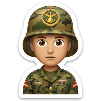 crie emojis de um militar do corpo de fuzileiros navais sticker