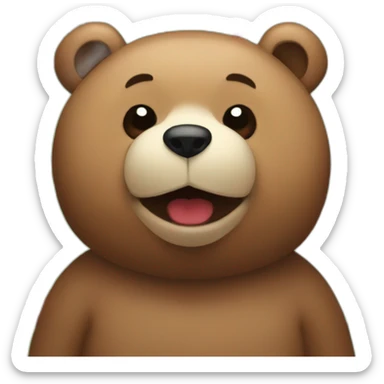 A bear who hates berries sticker